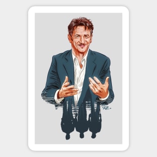 Sean Penn - An illustration by Paul Cemmick Sticker